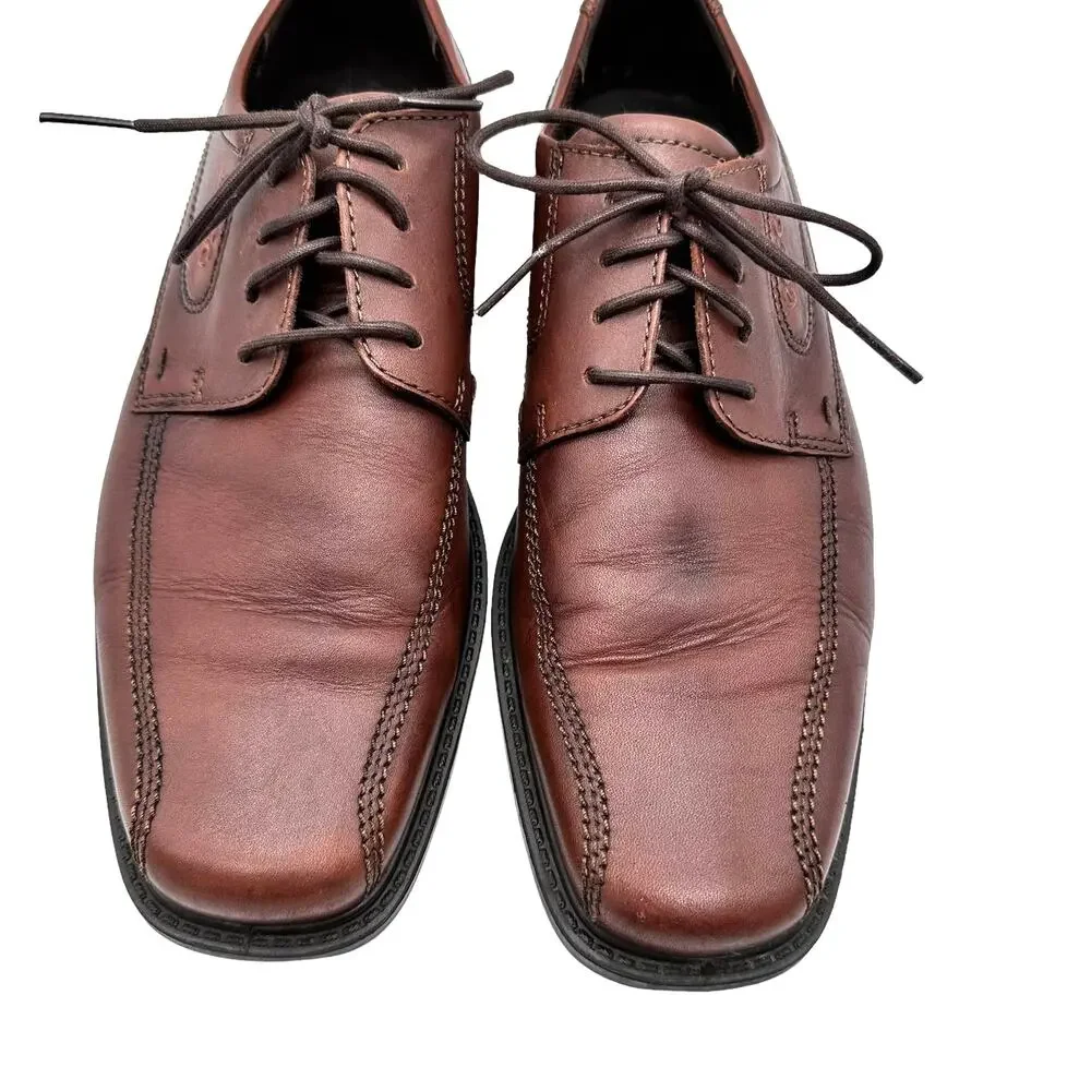ECCO Men's Sz: 42 / US 8/8.5 Leather Brown Shock Point Lace Up
